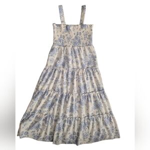 Amy Byer Easter Dress Blue and Cream Kids Casual Dress Spring